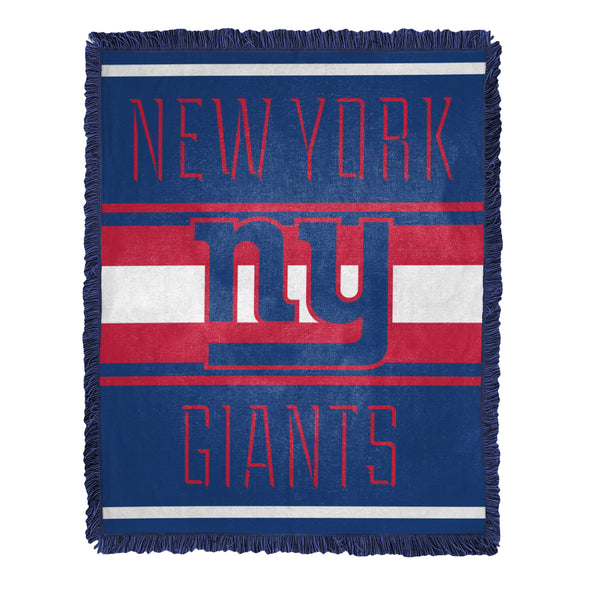 Northwest NFL New York Giants Nose Tackle Woven Jacquard Throw Blanket