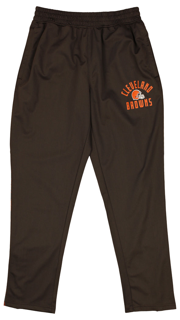 Zubaz NFL Men's Cleveland Browns Viper Accent Elevated Jacquard Track Pants
