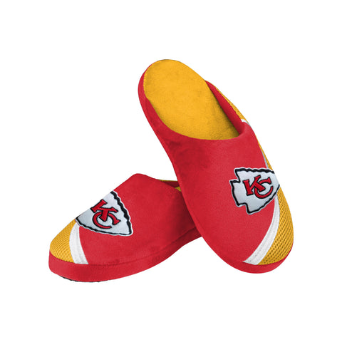 FOCO NFL Men's NFL Kansas City Chiefs 2022 Big Logo Color Edge Slippers