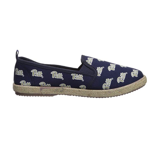 FOCO NCAA Women's Pittsburgh Panthers Espadrille Canvas Slip On Shoe