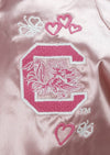 Adidas NCAA Newborn South Carolina Gamecocks Satin Cheer Jacket - Pink
