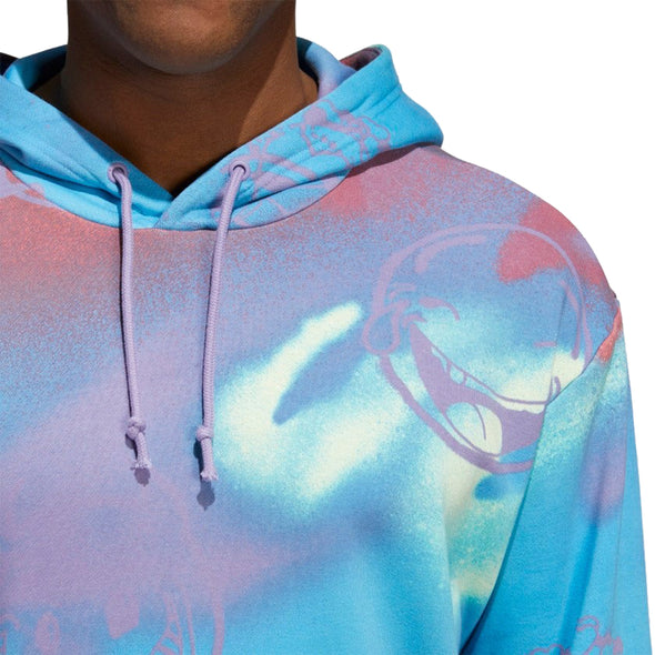 Adidas Men's Big Mood French Terry Pullover Hoodie, Multicolor/Emoji Print