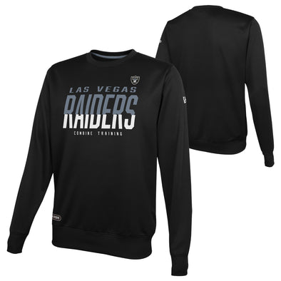 New Era Las Vegas Raiders NFL Men's Pro Style Long Sleeve Crew Sweater, Black