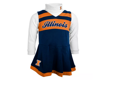 Outerstuff NCAA Little Girls (4-6X) Illinois Fighting Illini Cheer Jumper Dress