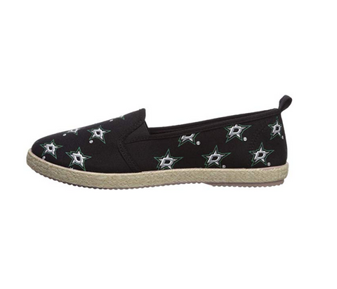 FOCO NHL Women's Dallas Stars Espadrille Slip On Canvas Shoe