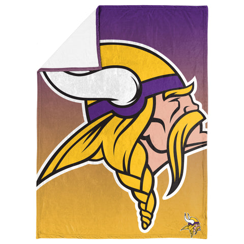 FOCO NFL Minnesota Vikings Gradient Micro Raschel Throw Blanket, 50 x 60