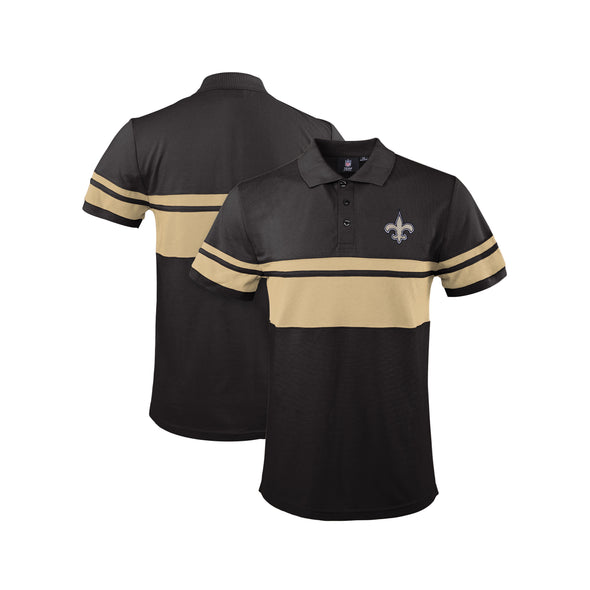 FOCO Men's NFL New Orleans Saints Stripe Polo Shirt