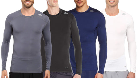 Adidas Men's Techfit Base Layer Long Sleeve Tee, Color Options