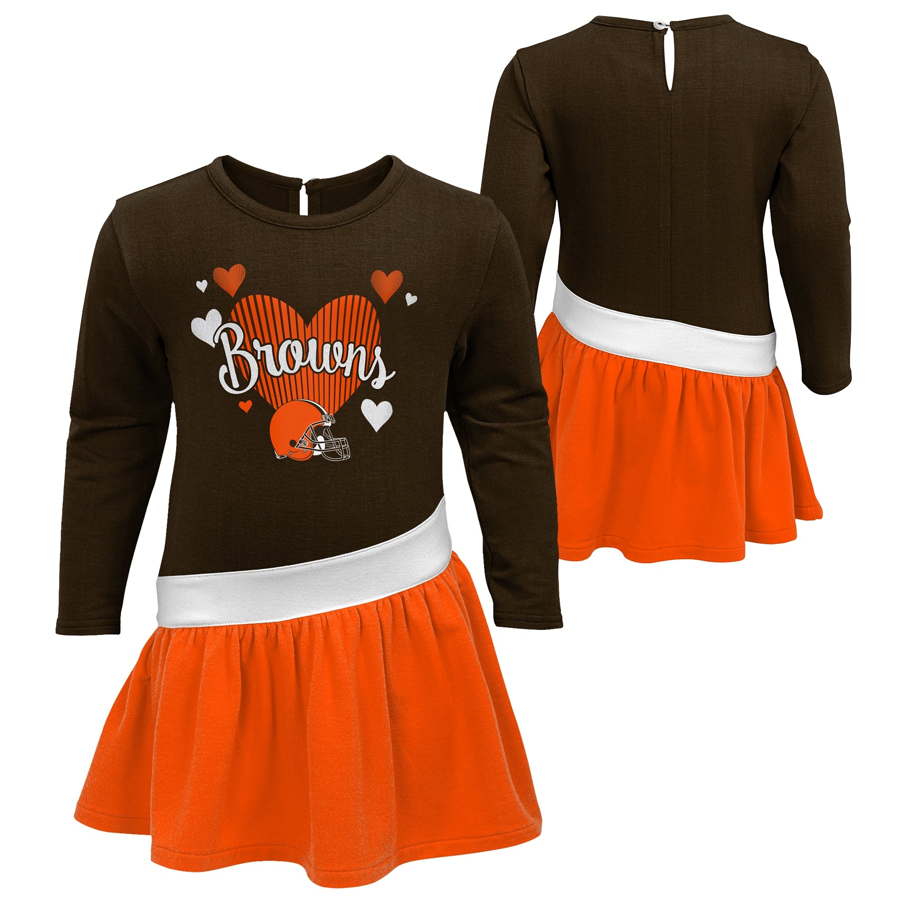 Outerstuff NFL Toddler Cleveland Browns All Hearts Jersey Tri