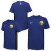 Nike NBA Youth (8-20) Golden State Warriors Dry Fit Short Sleeve Tee, Blue