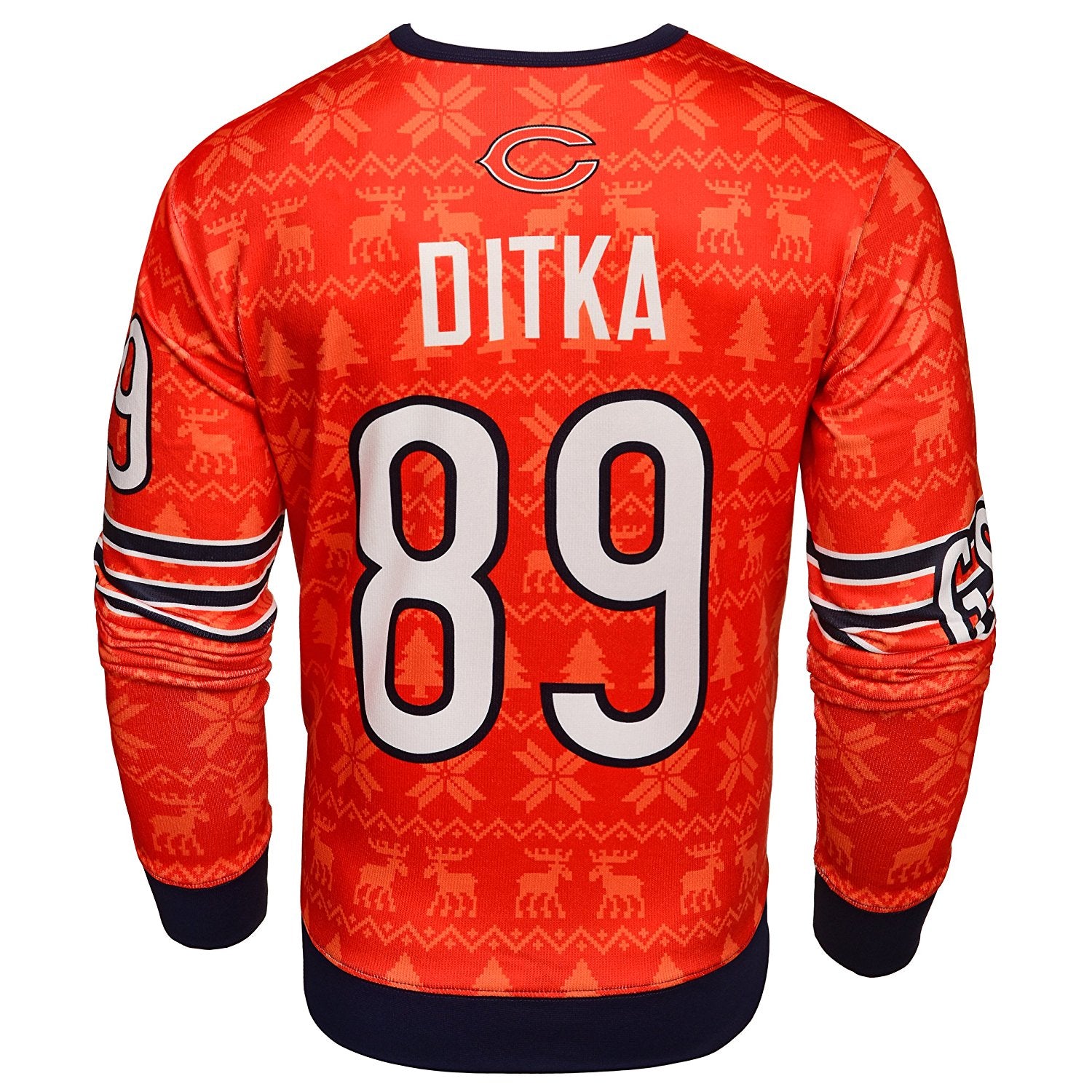 NFL Men's Chicago Bears Mike Ditka #89 Retired Player Ugly Sweater