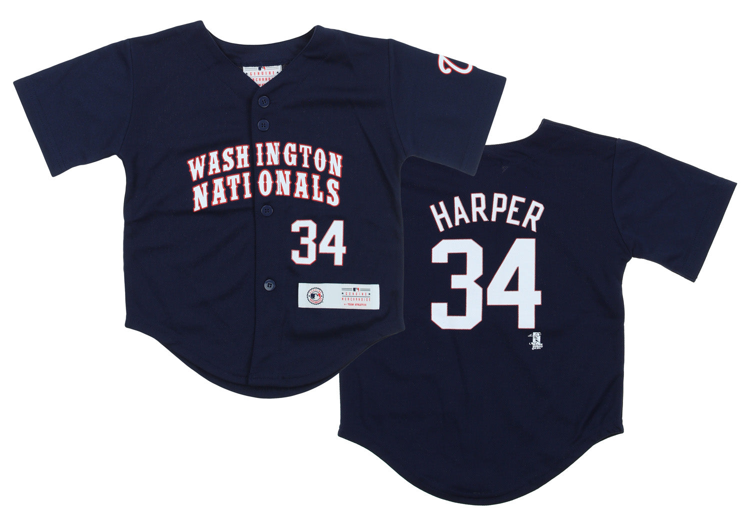 Washington Nationals MLB SEWN Navy Jersey - Harper 34 Size XL by