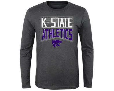 Outerstuff NCAA Youth (4-20) Kansas State Wildcats Performance L/S Energy Tee