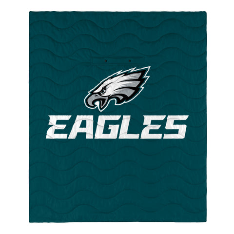 FOCO NFL Philadelphia Eagles Exclusive Outdoor Wearable Big Logo Blanket, 50" x 60"