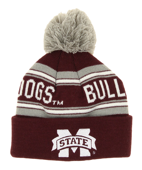 OuterStuff NCAA Toddlers Mississippi State Bulldogs Jacquard Cuffed Knit Pom Hat