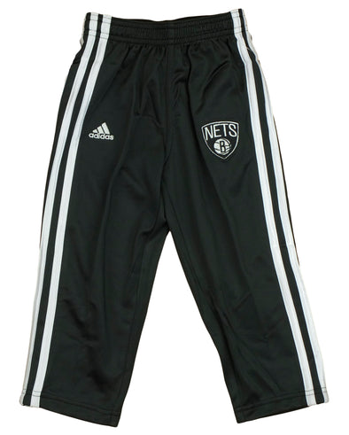 Adidas NBA Toddlers Brooklyn Nets 3-Stripe Track Pants, Black