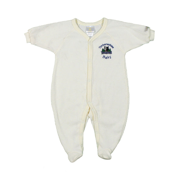 NBA Infants Minnesota Timberwolves Footed Sleeper Pajamas - Cream