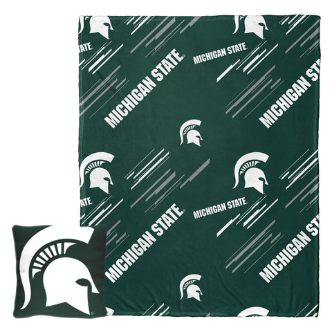 Northwest NCAA Michigan State Spartans Pillow & Silk Touch Throw Blanket Set