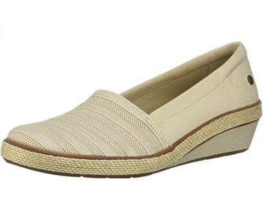Grasshoppers Women's Blaise Wedge Stripe Gore Sneaker, Stone