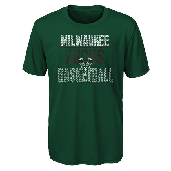 Outerstuff NBA Youth (8-20) Milwaukee Bucks Performance Long and Short Sleeve T-Shirt Combo