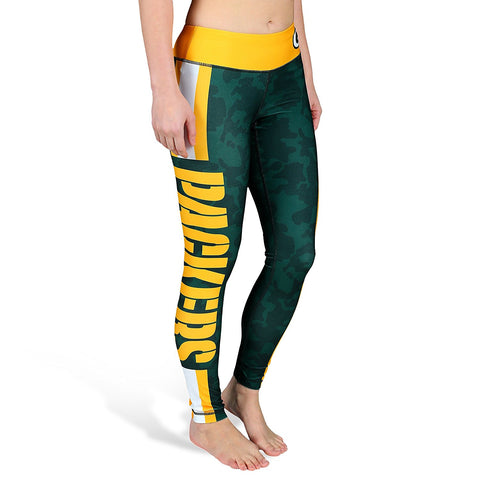 Forever Collectibles NFL Women's Green Bay Packers Team Stripe Leggings, Green