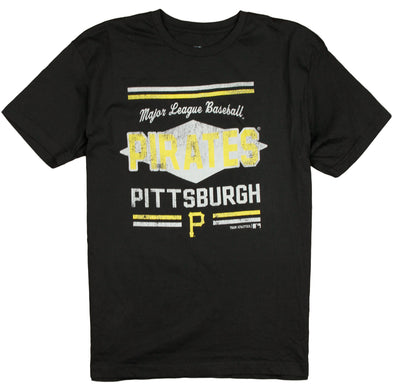 MLB Baseball Youth Boys Pittsburgh Pirates Vintage Graphic Tee T-shirt, Black