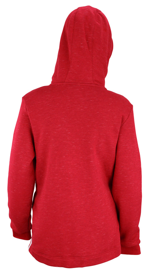 Adidas Women's W PG BOS Athletic Pullover Hoodie, Heathered Carmine Red/Pink