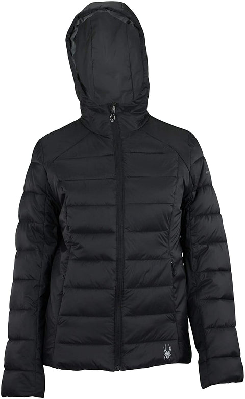 Spyder Women's Clara Short Puffer Hooded Full Zip Jacket, Color Options