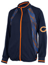 Zubaz NFL Women's Chicago Bears Elevated Full Zip Viper Accent Jacket