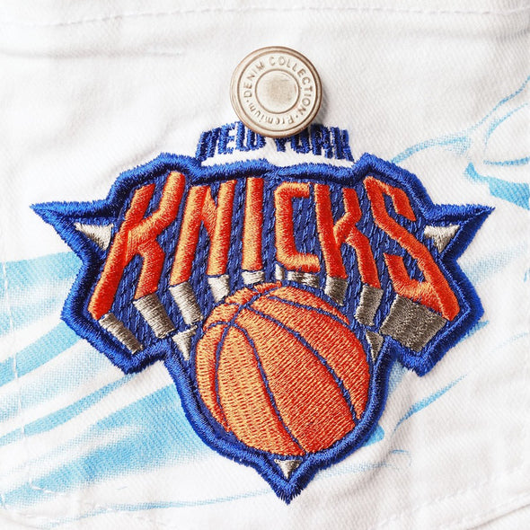 FISLL NBA Men's New York Knicks Team Classic Denim Jacket