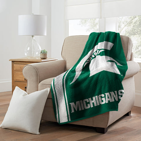 Northwest NCAA Michigan State Spartans Sherpa Throw Blanket