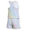 Adidas Youth Girls 7-14 Iridescence Print Romper, Sky Tint