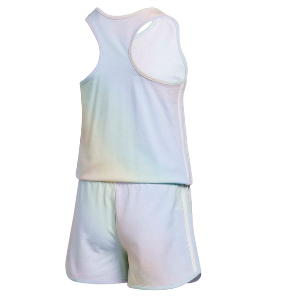 Adidas Youth Girls 7-14 Iridescence Print Romper, Sky Tint