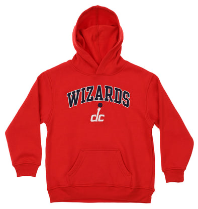 OuterStuff NBA Youth Washington Wizards Fleece Pullover Hoodie, Red