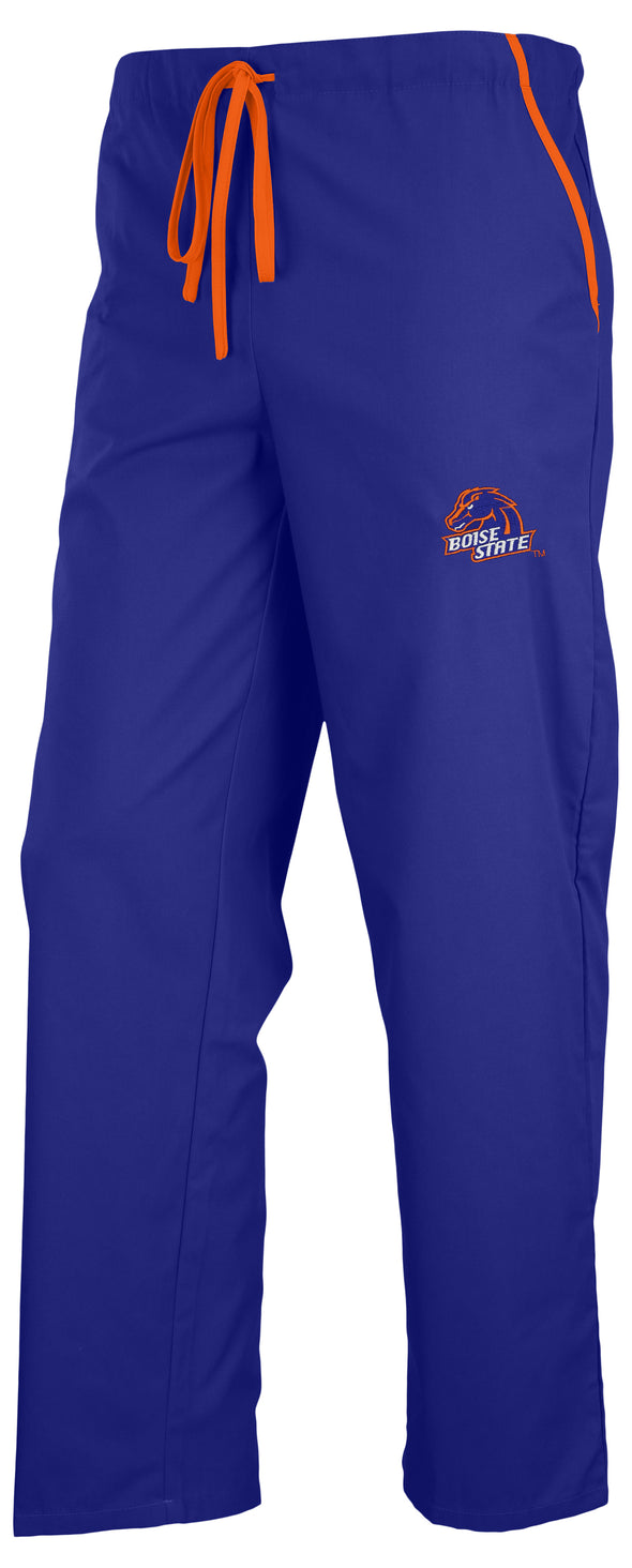 Fabrique Innovations NCAA Unisex Boise State Broncos Team Logo Scrub Pants