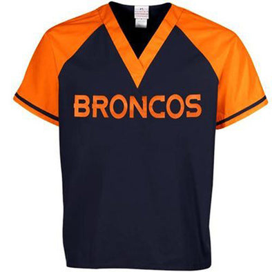 Fabrique Innovations Unisex NFL Denver Broncos Scrub Top