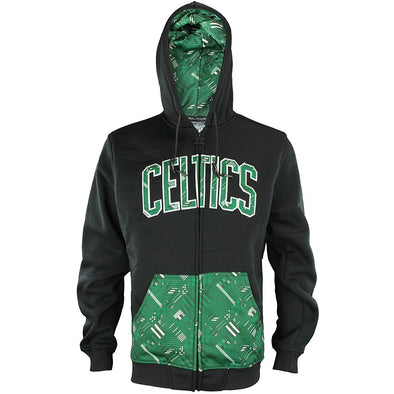 Zipway NBA Men's Boston Celtics Signature Basics Full Zip Fleece Hoodie, Black