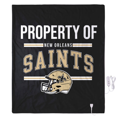 FOCO NFL New Orleans Saints Exclusive Heated Throw Blanket, 50"x60"