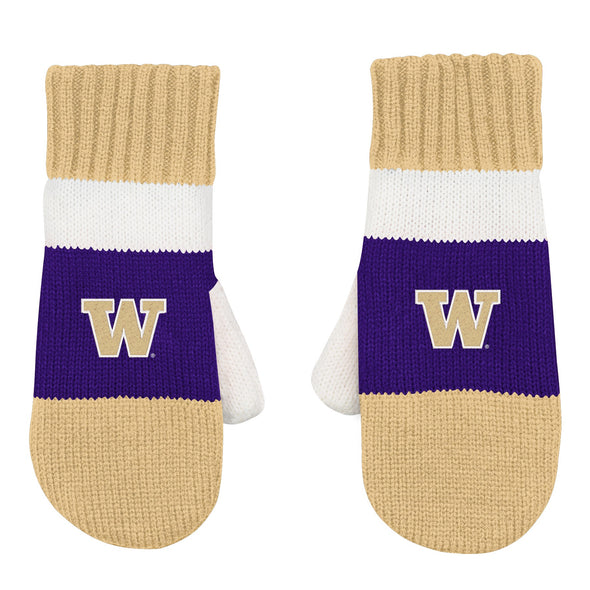 Outerstuff NCAA Toddlers Washington Huskies Fleece Lined Jacquard Mittens, One Size