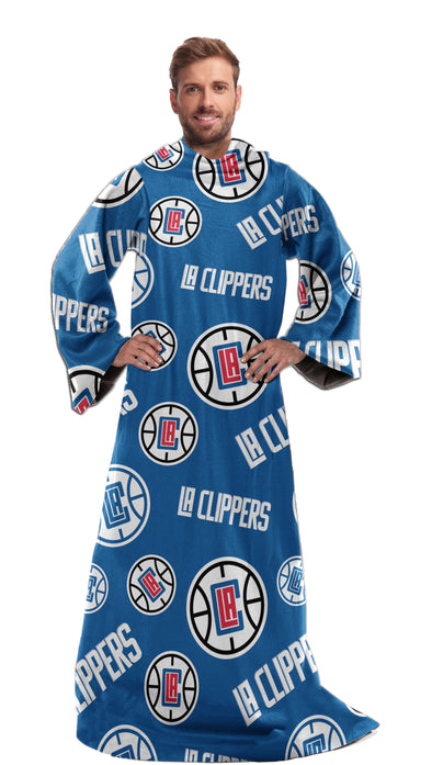 Northwest NBA Los Angeles Clippers Toss Silk Touch Comfy Throw with Sleeves