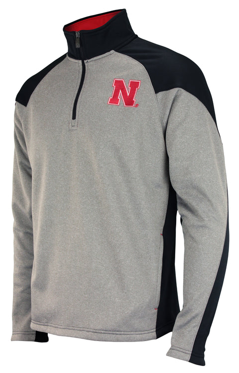 Outerstuff NCAA Men's Nebraska Cornhuskers Helix 1/4 Zip Track Jacket