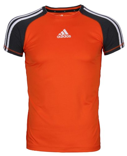 Adidas Youth Boys Athletic Performance Climalite T-Shirt, Orange