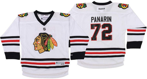 Reebok NHL Youth Chicago Blackhawks Artemi Panarin #72 PLayer Jersey, White