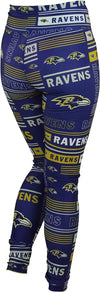 Zubaz NFL Women's Baltimore Ravens Column 24 Style Leggings