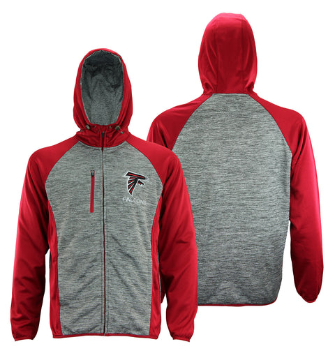 G-III Sports Men's NFL Atlanta Falcons Solid Fleece Full Zip Hooded Jacket