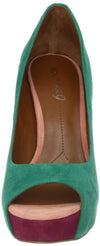 Boutique 9 Women's Claudius 2 Platform Pumps Heels, Green Multi
