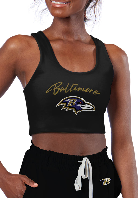 Certo By Northwest NFL Women's Baltimore Ravens Collective Reversible Bra, Black