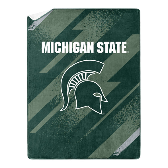 Northwest NCAA Michigan State Spartans Silk Touch Sherpa Throw Blanket, 60"X80"