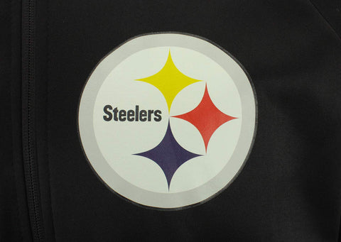 Zubaz NFL Pittsburgh Steelers Men Heavyweight Full Zip Fleece Hoodie