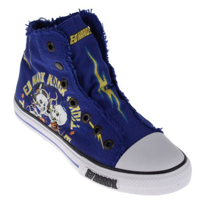 Ed Hardy HIGHRISE Kids Canvas High Top Slip On Sneakers Shoes